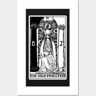 II. The High Priestess Tarot Card | Black and White Posters and Art